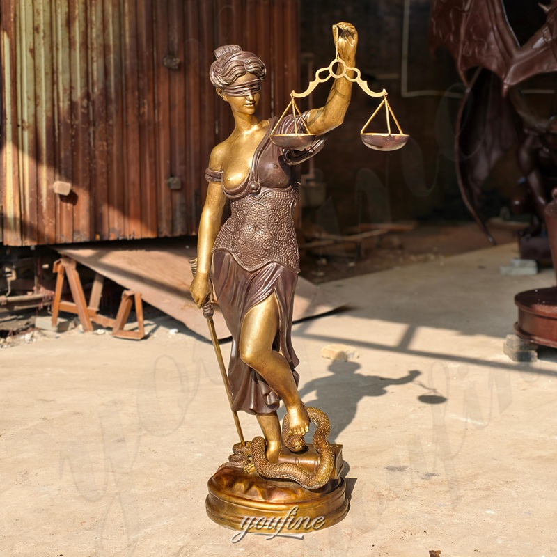 Bronze the Lady of Justice Sculpture