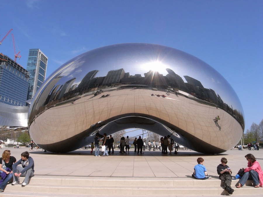 stainless steel bean sculpture (2)