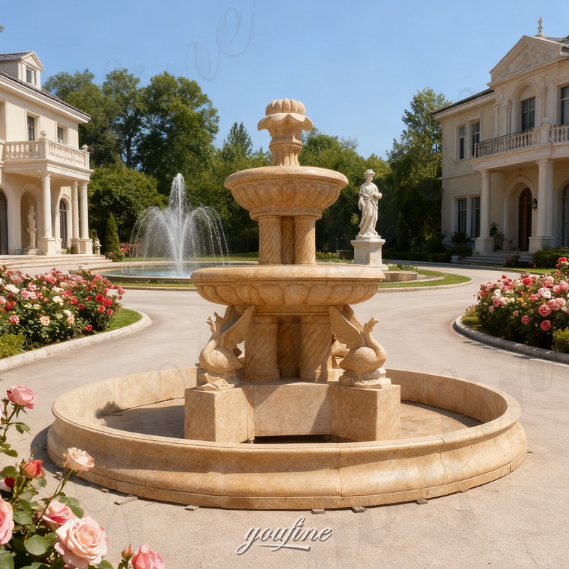 brige marble outdoor fountain