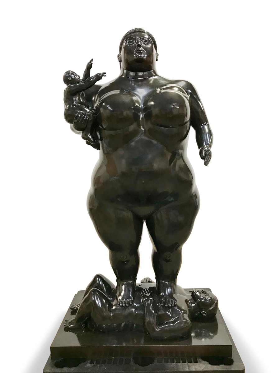 bronze fat woman statue (6)