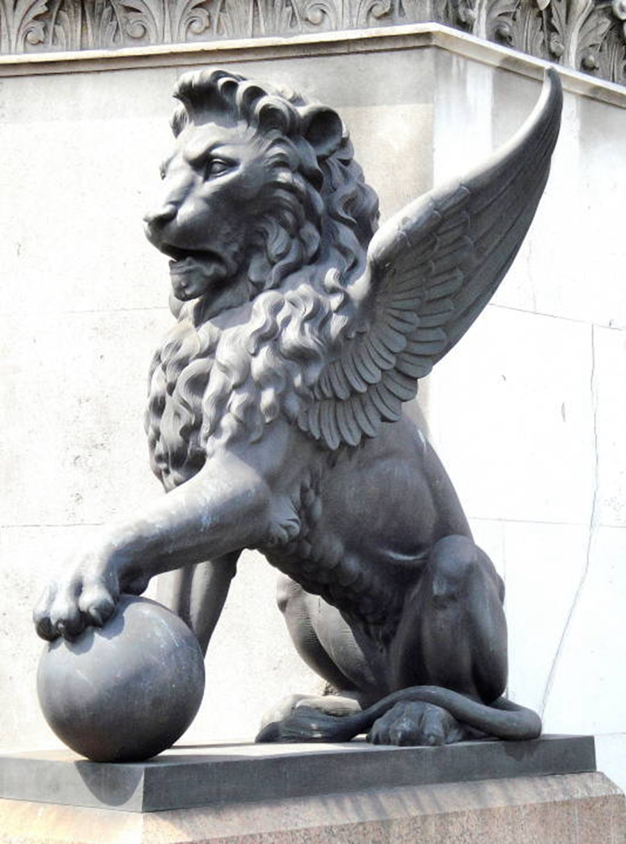 bronze lion statue for home