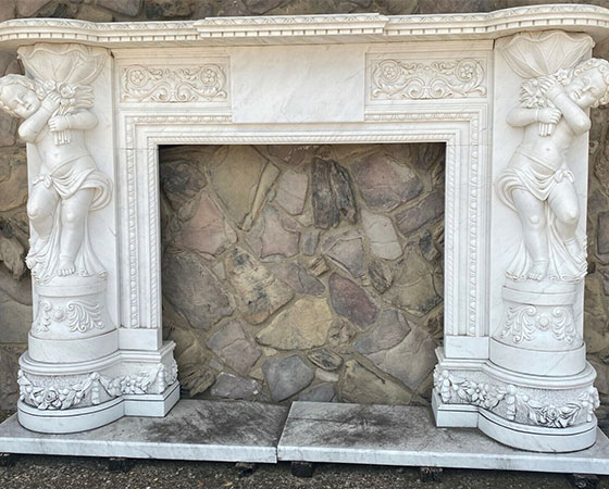 hand carved marble fireplace (1)