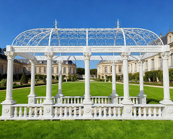 marble big white gazebo for outdoor