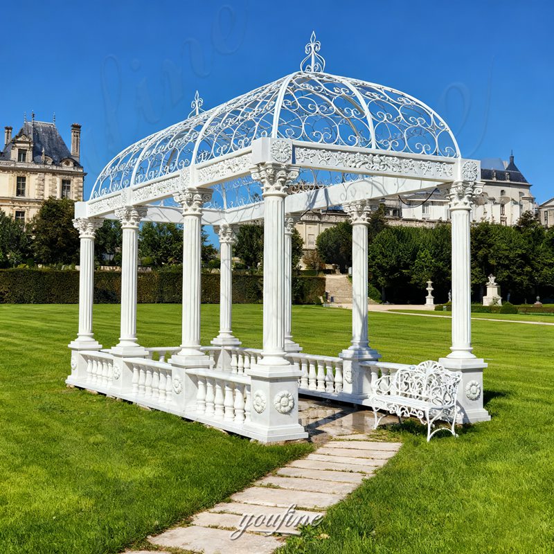 marble big white gazebo