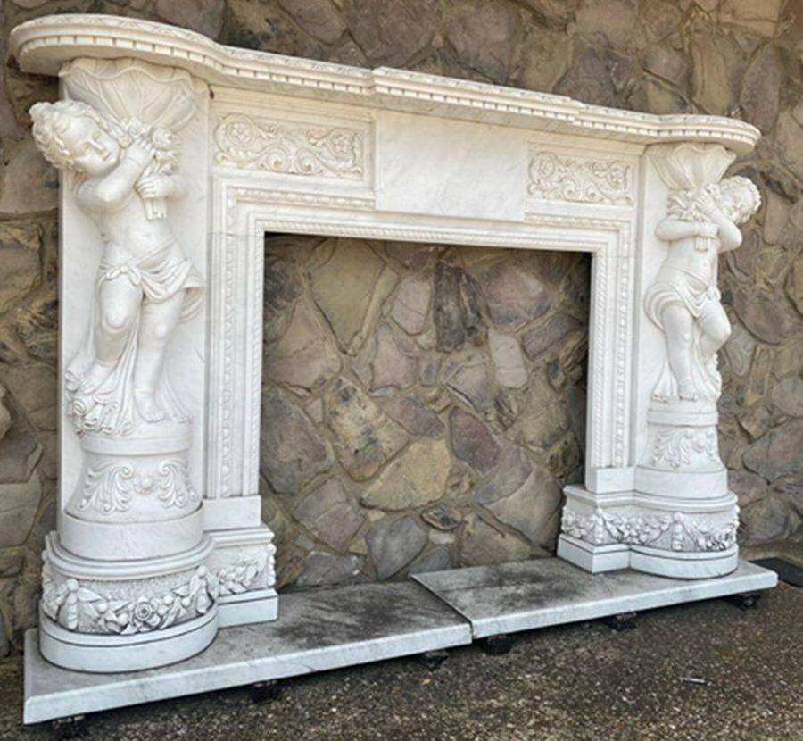 marble fireplace mantel (1)