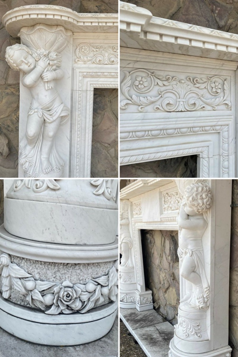 marble fireplace mantel (7)