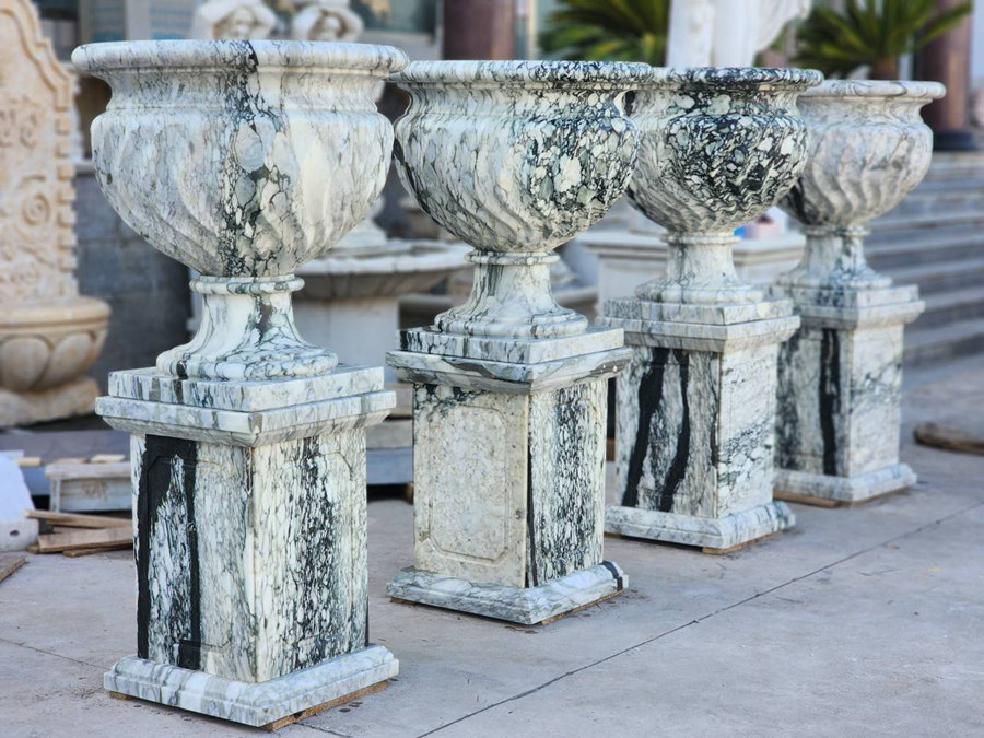 marble flower pot for garden (1)