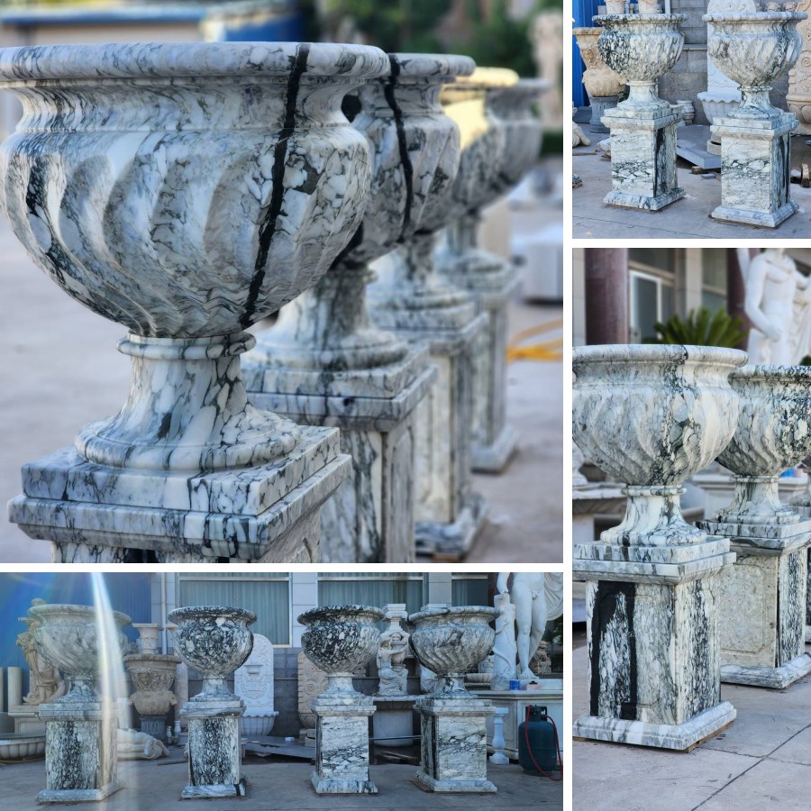 marble flower pot for garden (2)