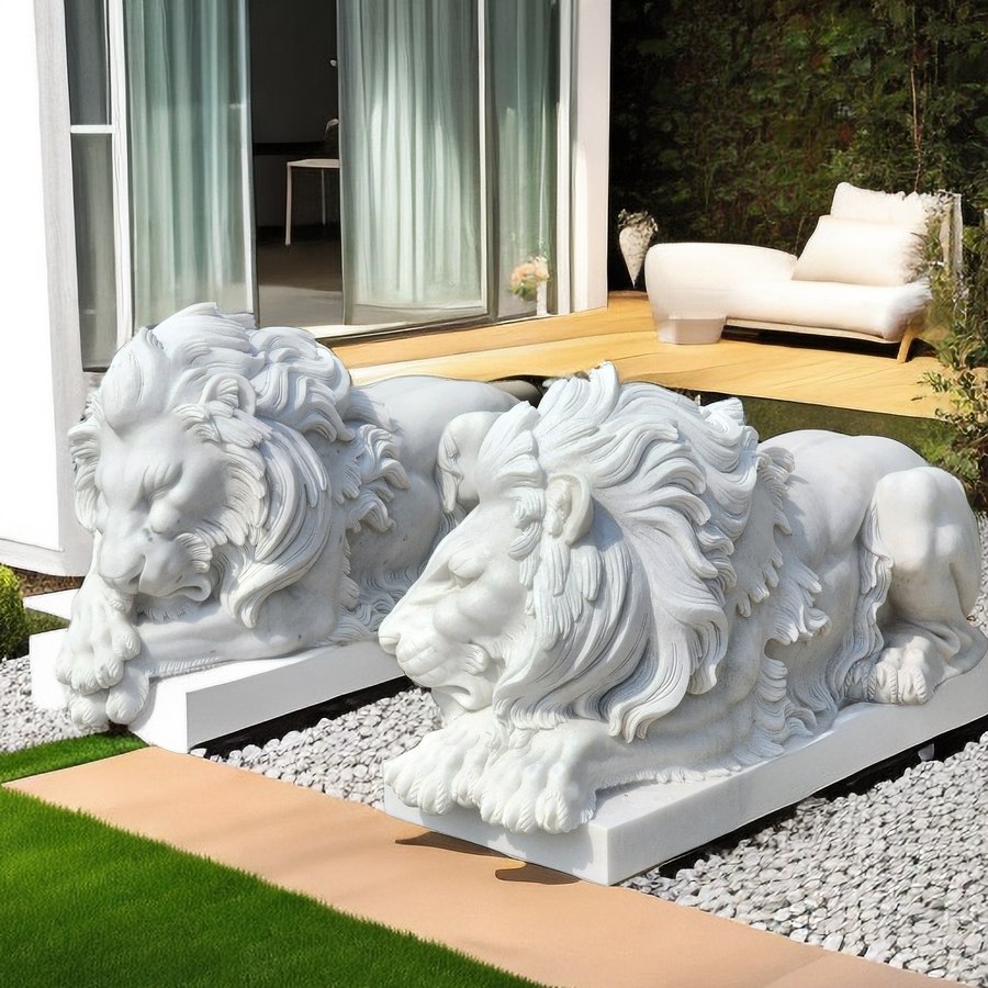 marble lion statue