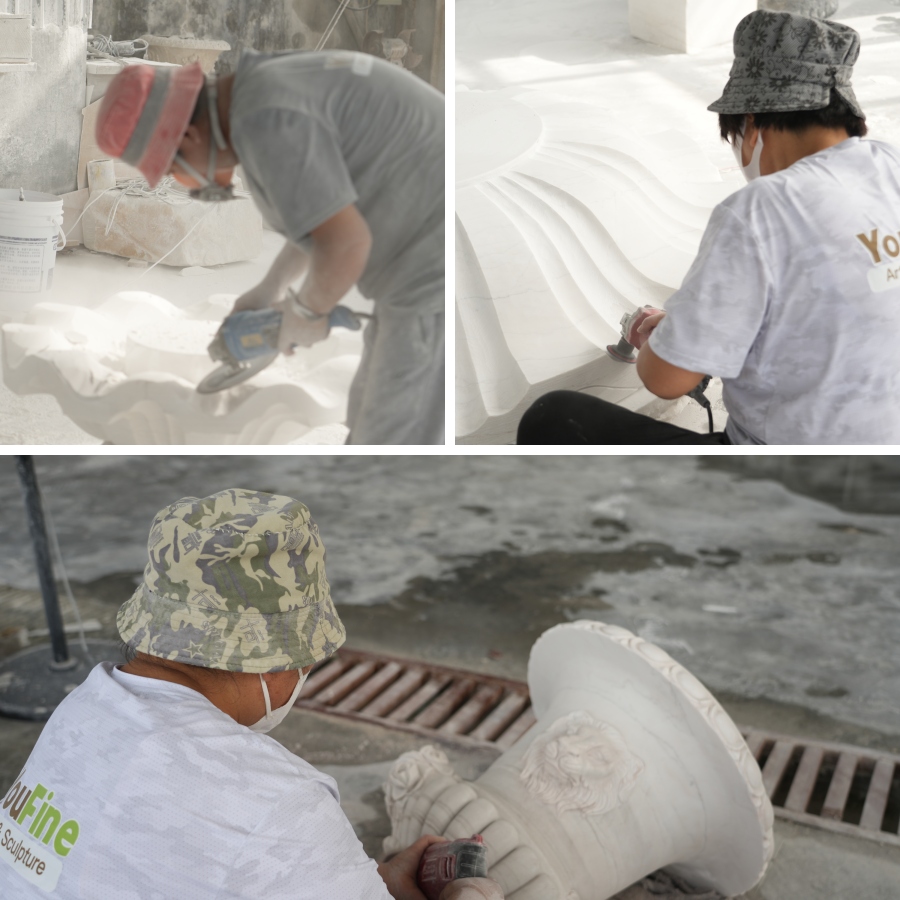 marble planter artist