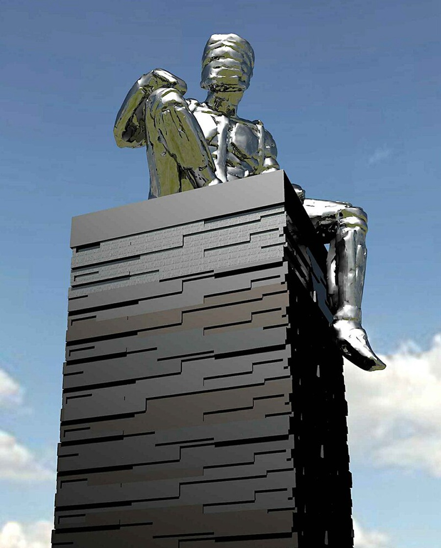 metal Man of Steel Sculpture (3)