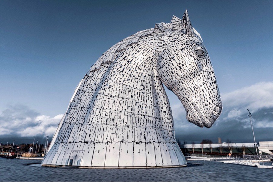 stainless steel horse head sculpture (1)