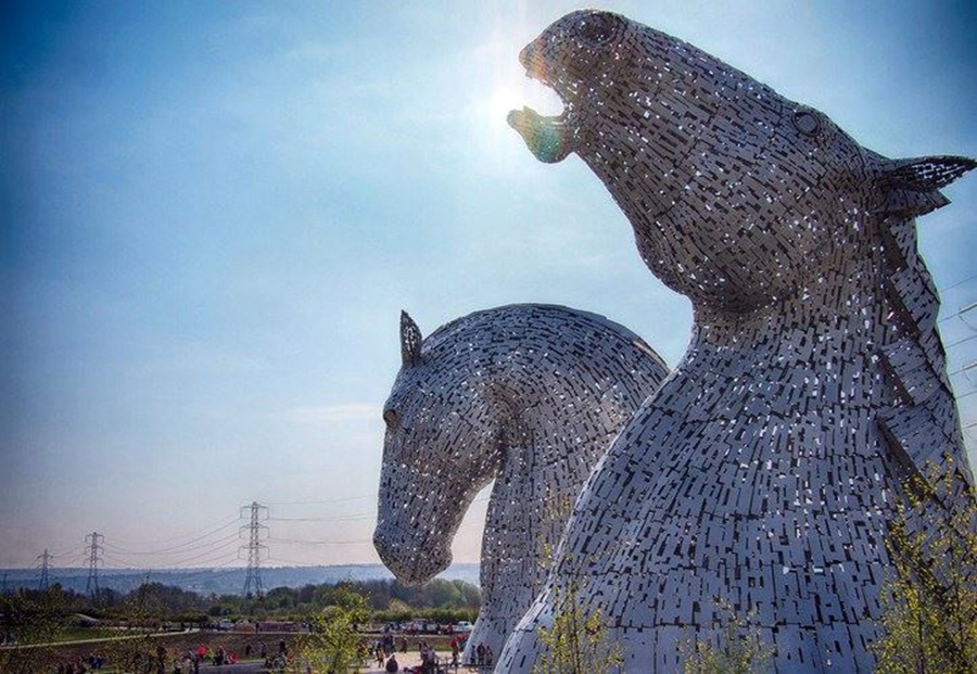 stainless steel horse head sculpture (2)