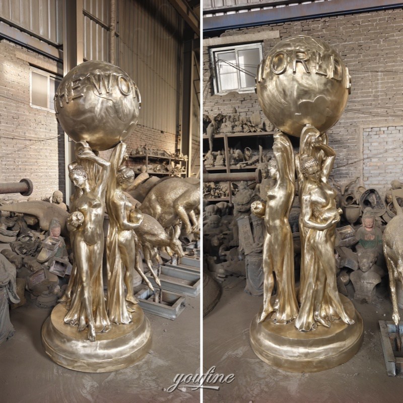 The World Is Yours Statue polishing