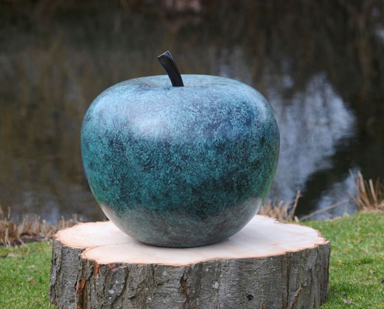 bronze apple sculpture (1)