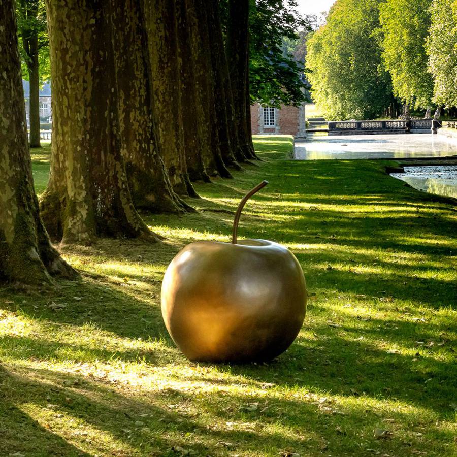 bronze apple sculpture for sale (1)