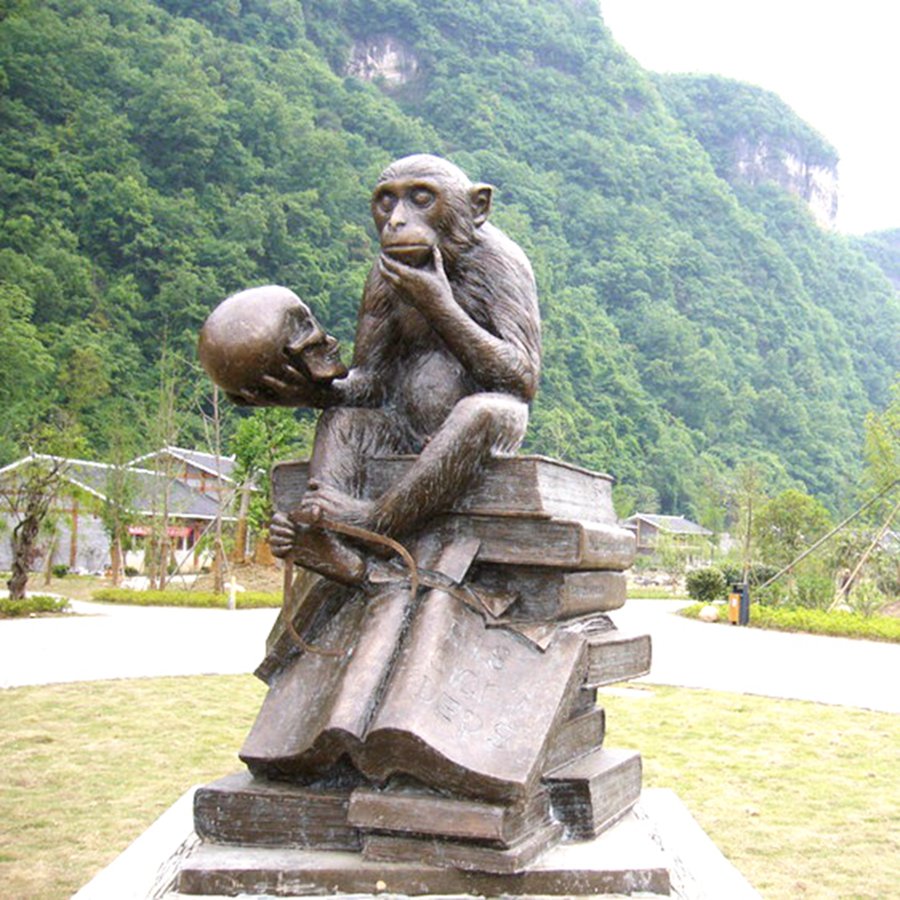 bronze monkey statue (1)