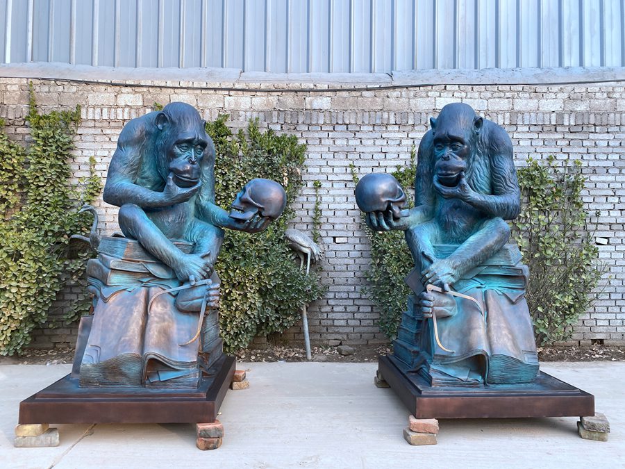 bronze monkey statue (3)