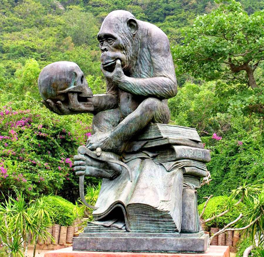 bronze monkey statue (5)
