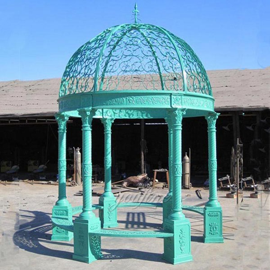 green iron gazebo