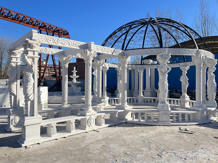 marble gazebo with gallery (1)