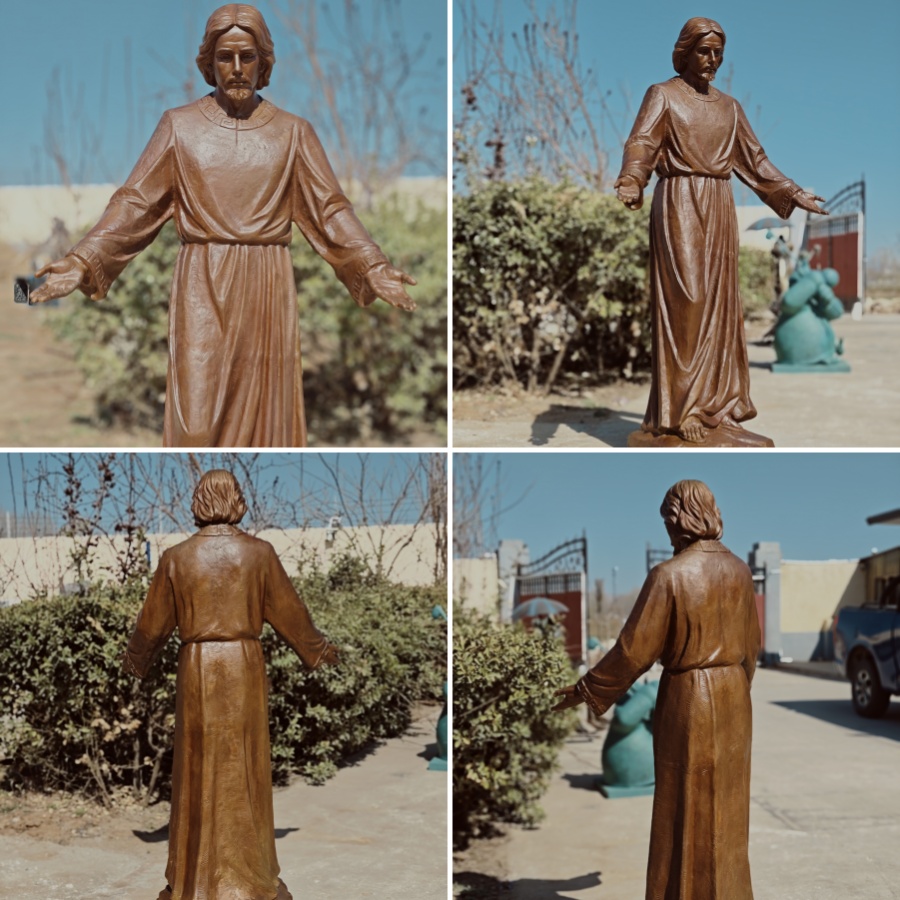 religious bronze Jesus statue (2)