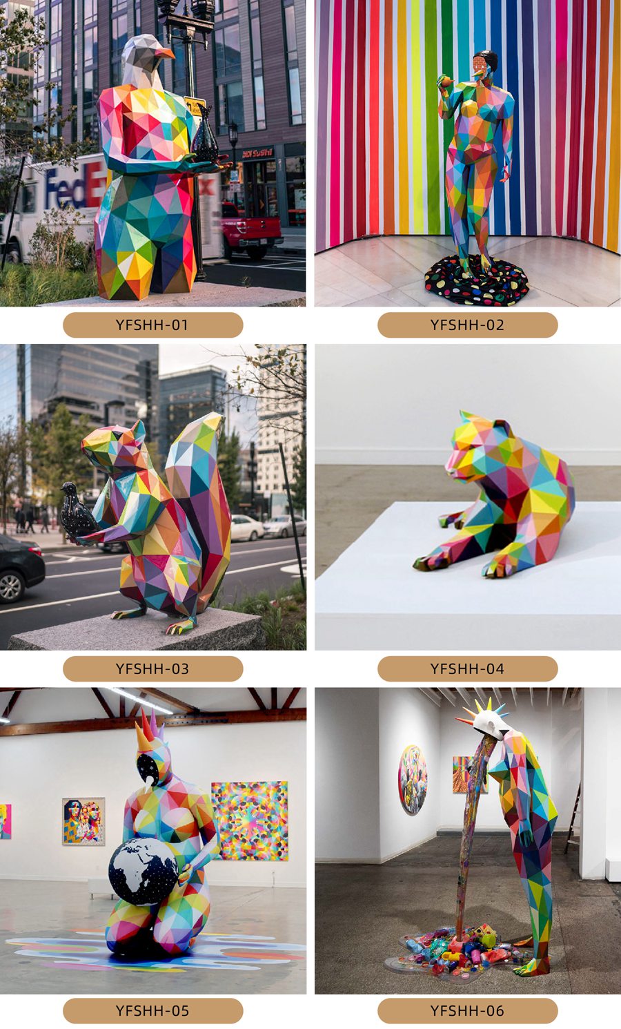stainless steel bear sculpture (5)
