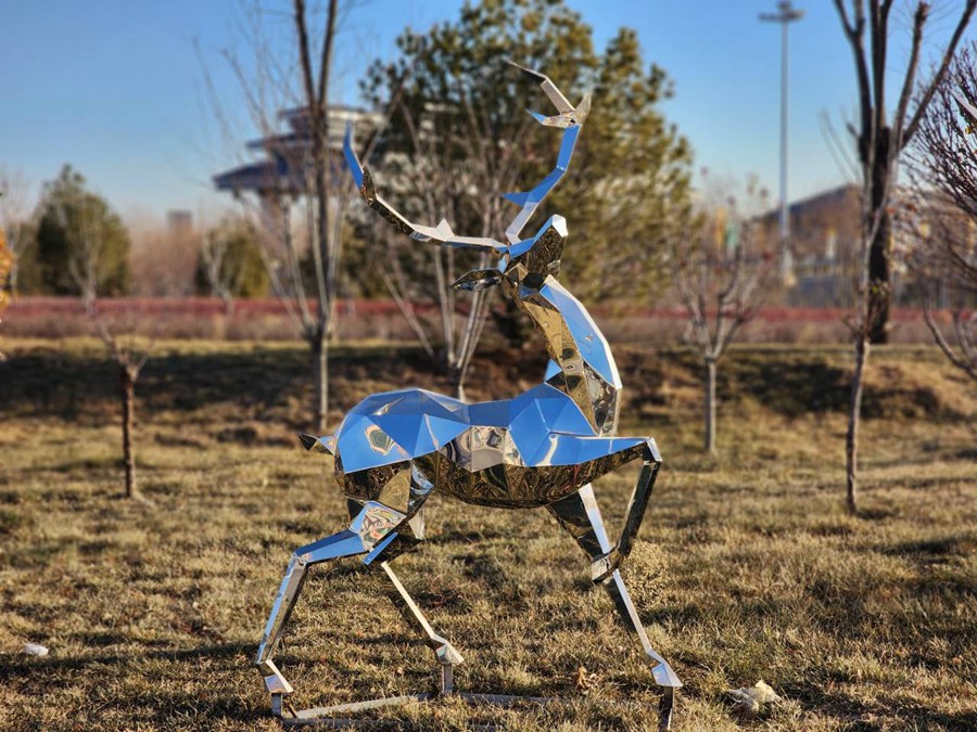 stainless steel deer statue (1)