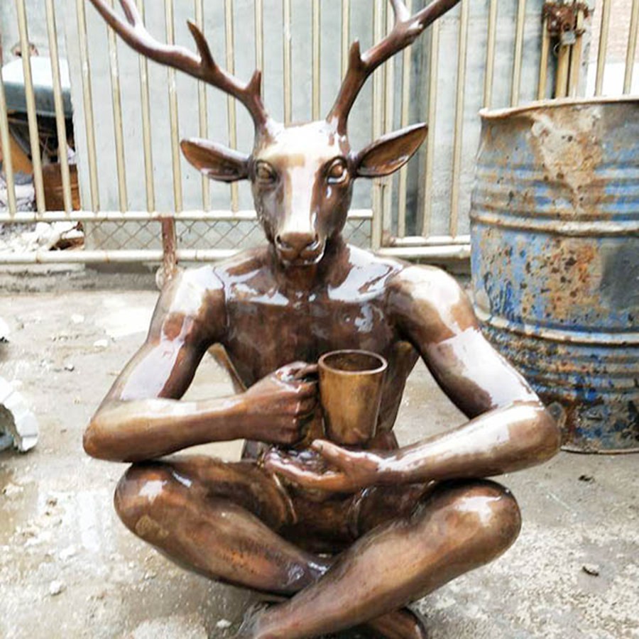 bronze deer statue for sale (2)