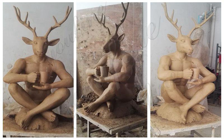 bronze deer statue for sale (4)