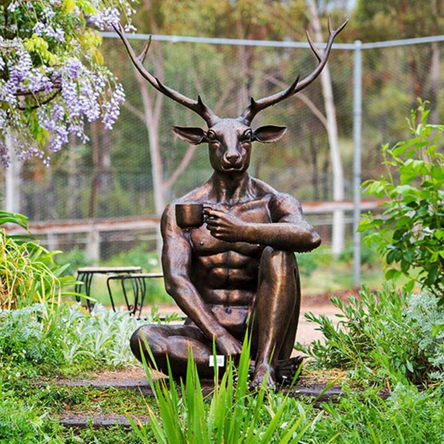 bronze deer statue for sale (5)