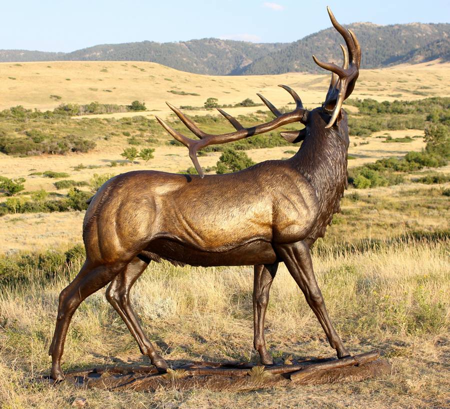 life size bronze stag statue (1)
