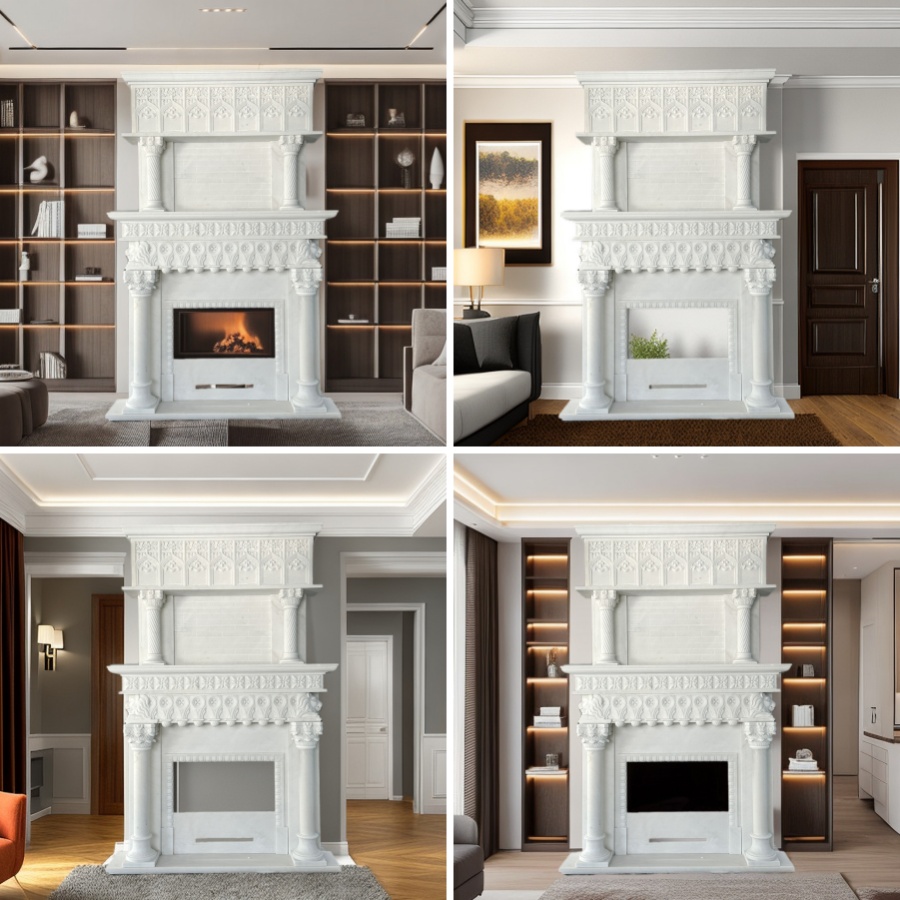 marble fireplace surround (1)