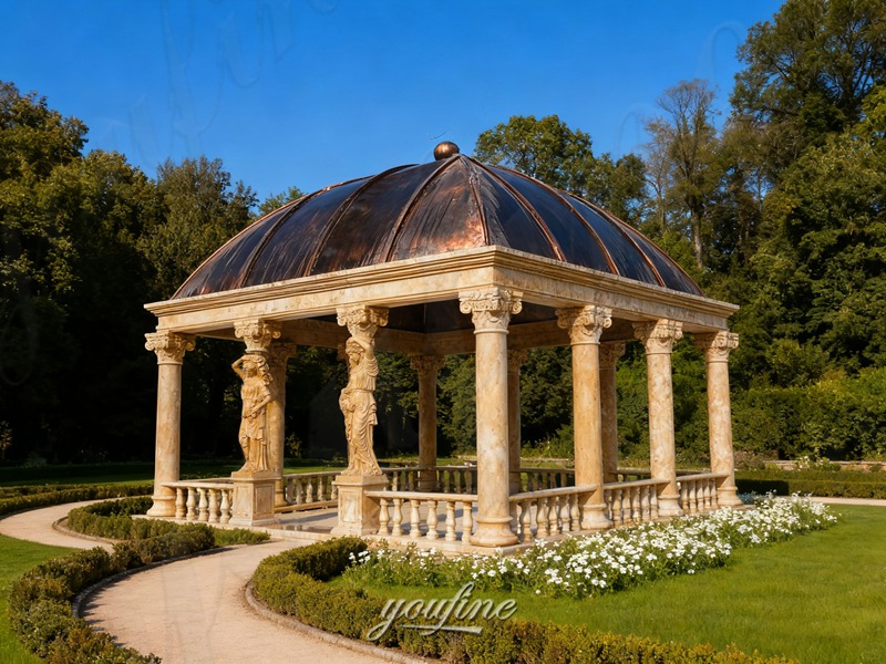 marble Roman column gazebo for garden