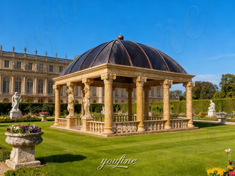 marble Roman column gazebo