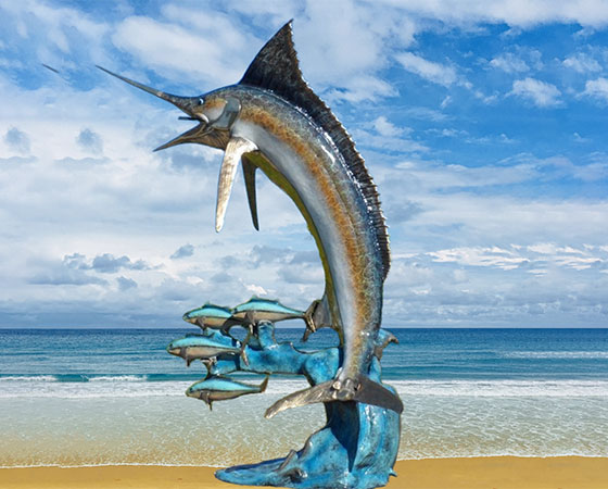 Bronze Swordfish Sculpture (3)