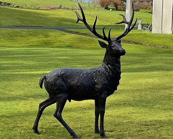 black-deer-statue