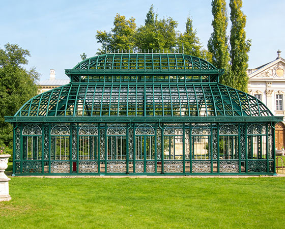green iron gazebo frame