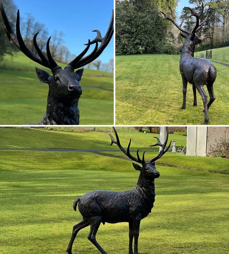large bronze stag statue (1)