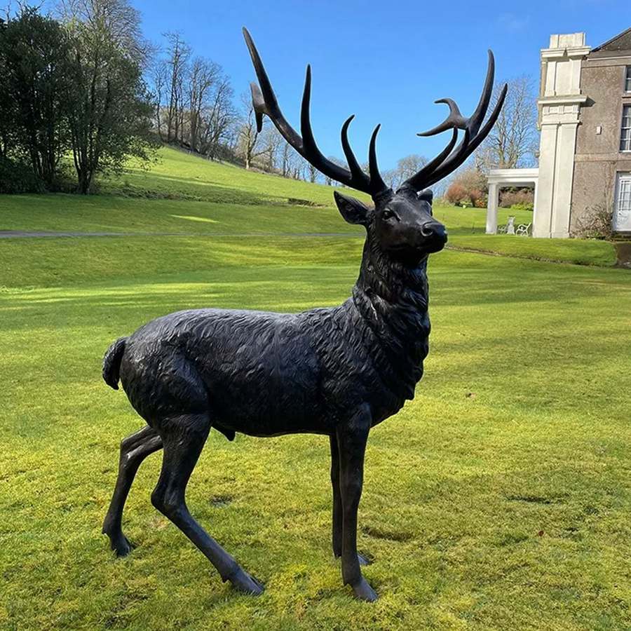 large bronze stag statue (2)
