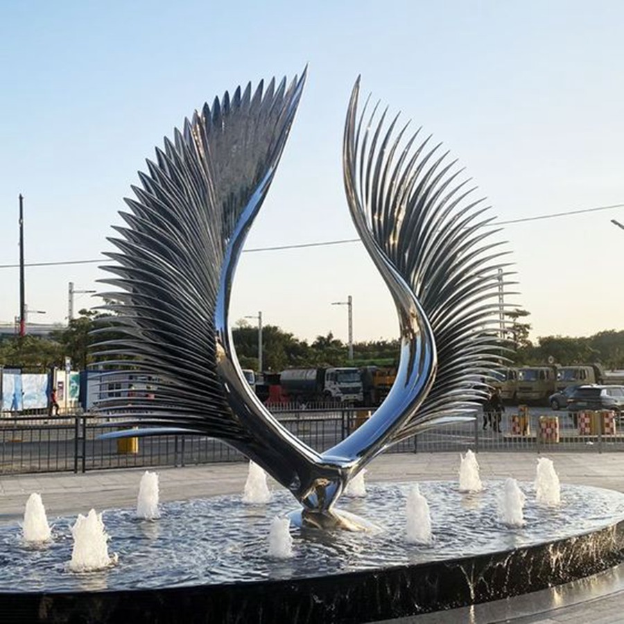 large metal wing sculpture (3)