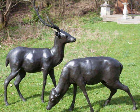 life size bronze deer statue (1)