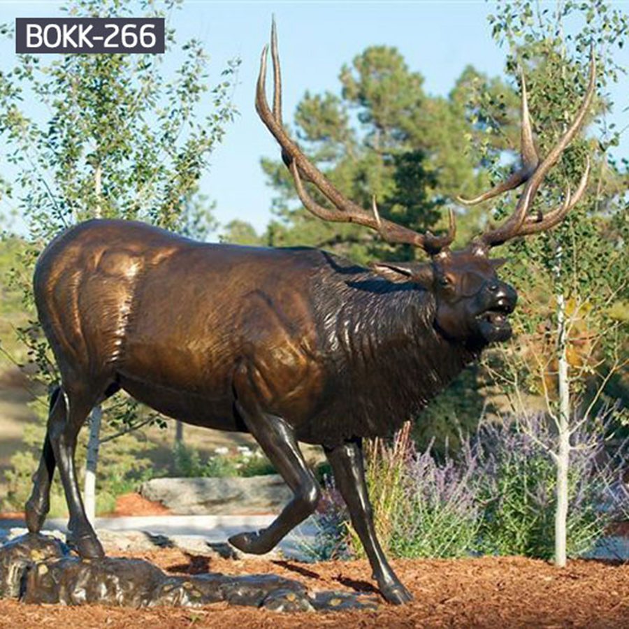 life size bronze elk statue