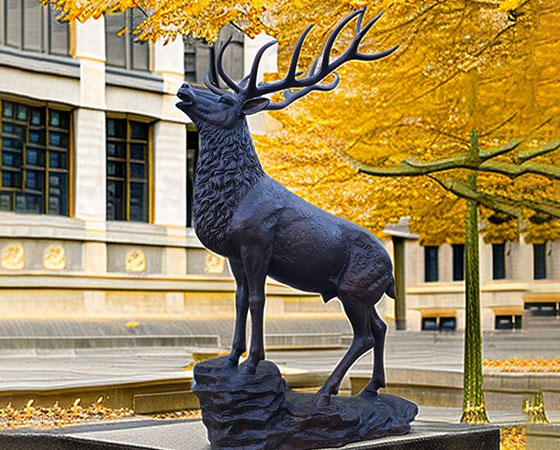 life size bronze stag statue (1)