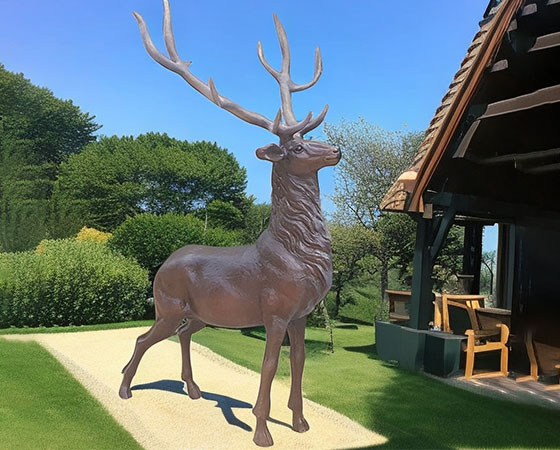 life size bronze stag statue (3)