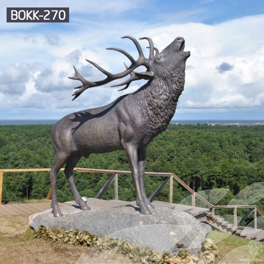 life size bronze stag statue
