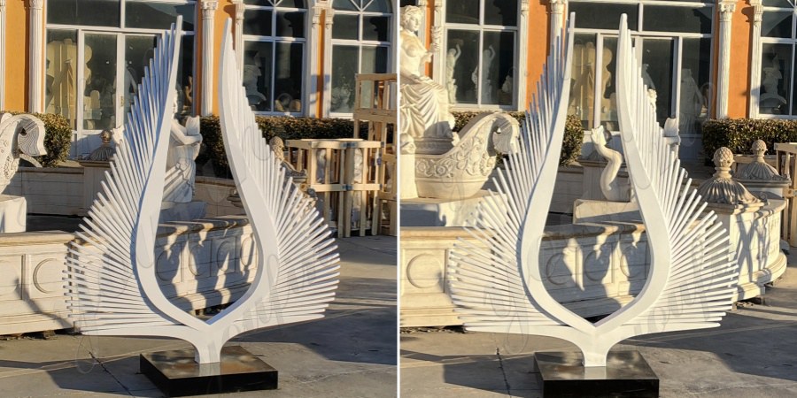 stainless steel wing sculpture (1)