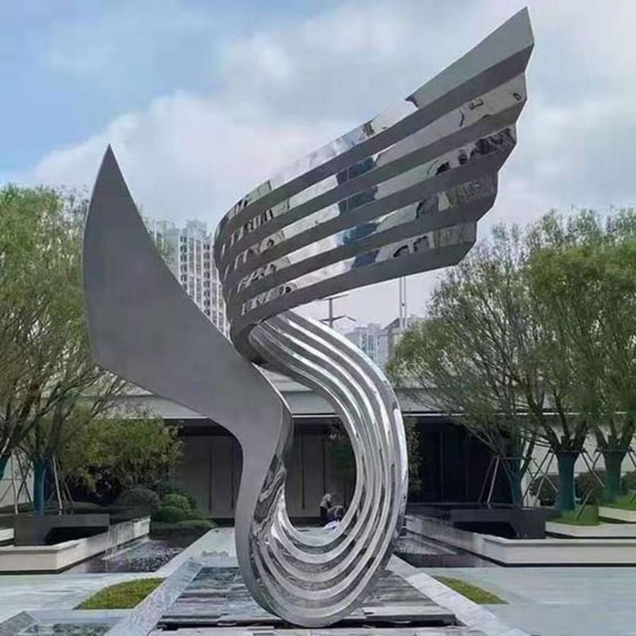 abstract metal wing sculpture (1)