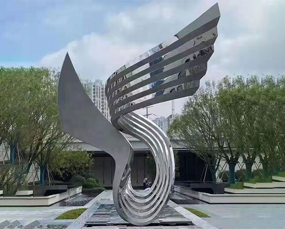 abstract metal wing sculpture (2)