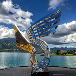 abstract steel sculpture for outdoor